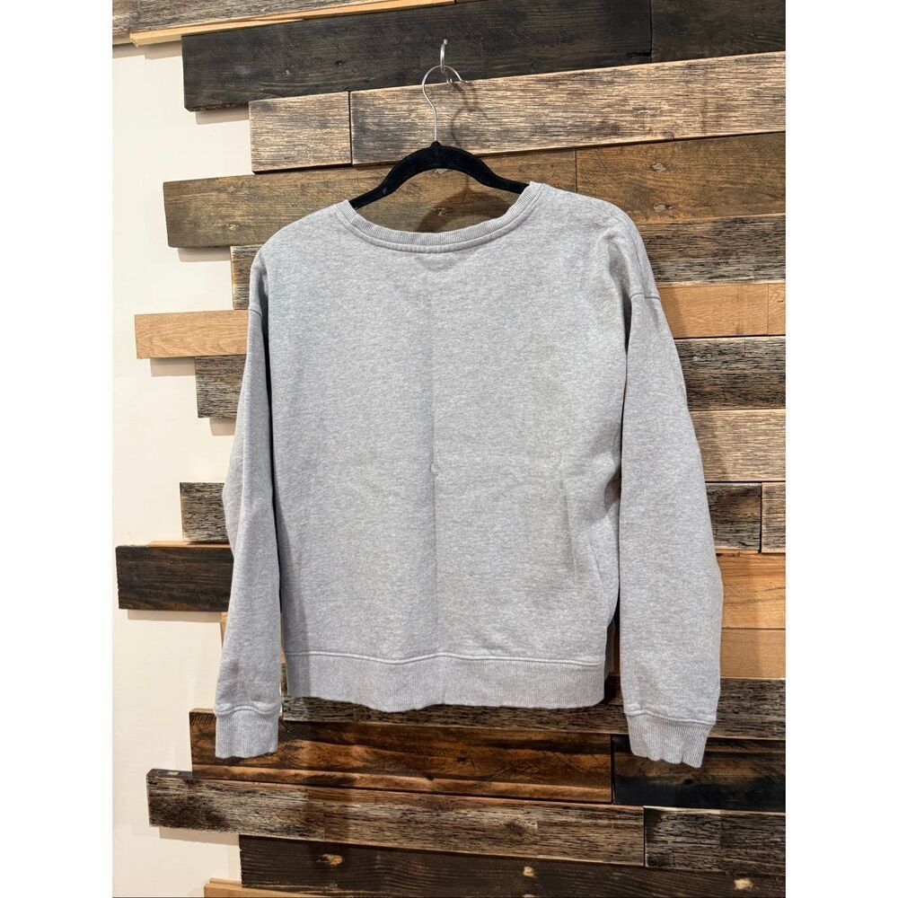 Pact Watercolor Hearts Crew Sweatshirt in heather grey size Medium - Picture 2 of 7